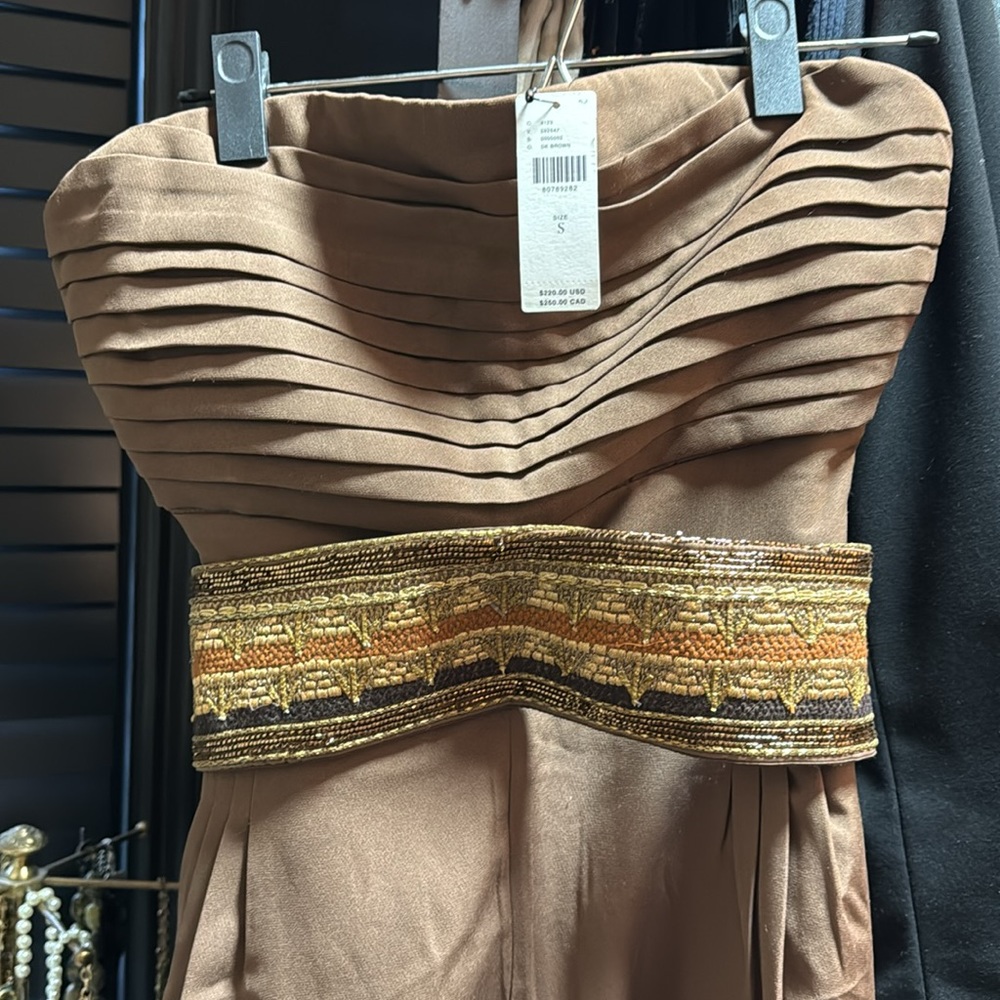 Anthropologie-NIKITA MHAISALKAR STRAPLESS PLEATED JUMPSUIT - Picture 4 of 5